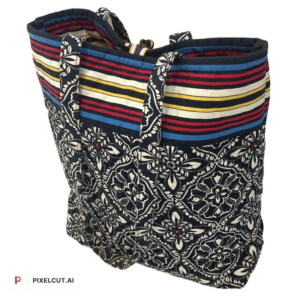 Vera Bradley Tote Purse- Blck/white